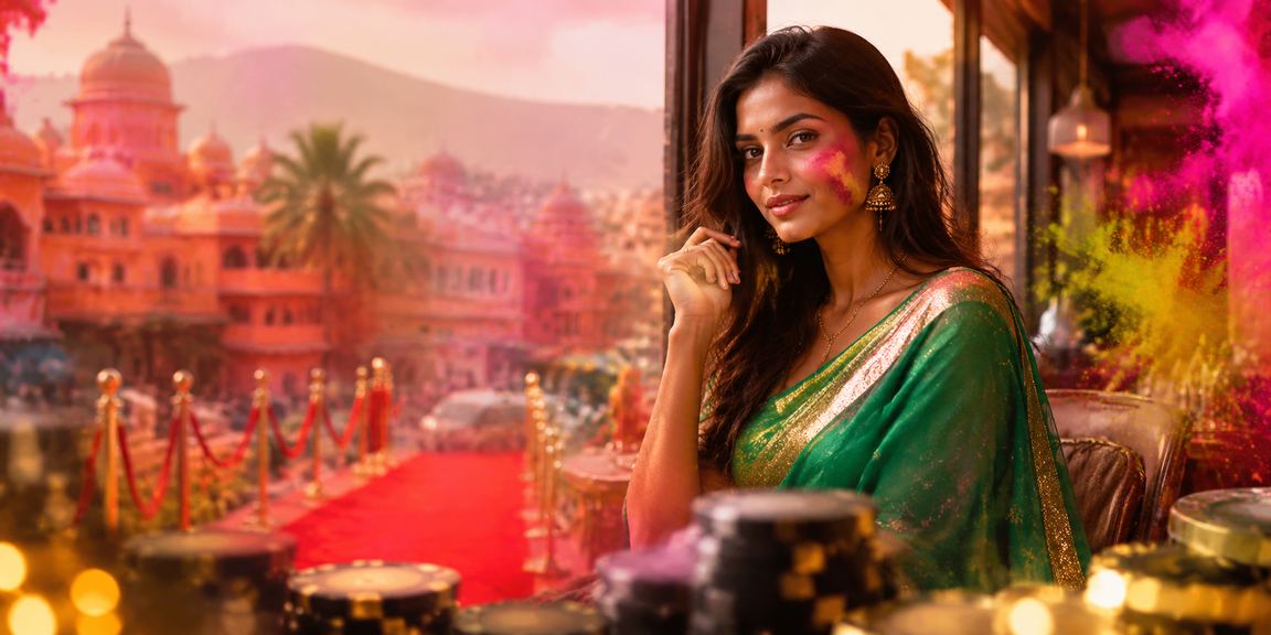 Vibrant casino entertainment scene in Jaipur with festive atmosphere